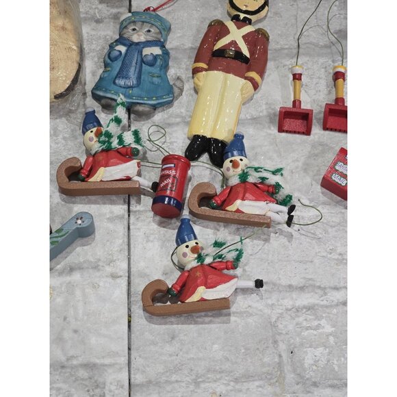 Vintage Wooden Christmas Ornaments European Style Wooden Christmas Ornaments 198 - Picture 6 of 9
